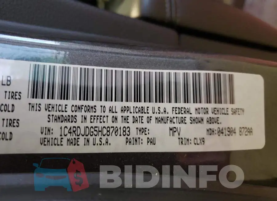 1C4RDJDG5HC870183 Photo# 13
