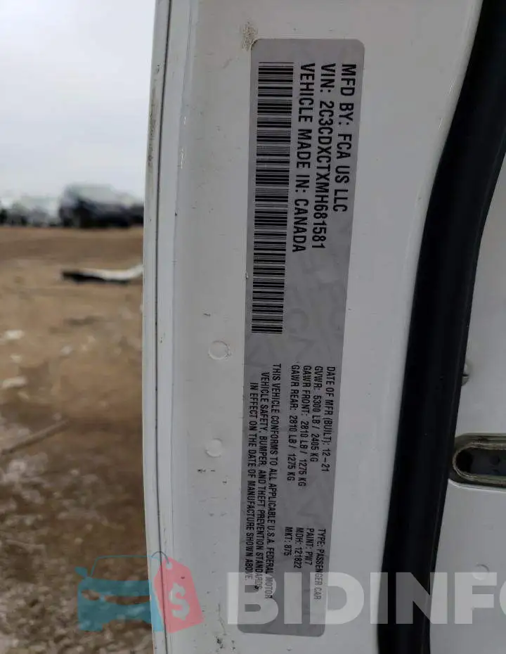 2C3CDXCTXMH681581 Photo# 12