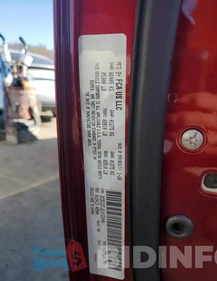2C3CDZFJ2LH123440 Photo# 12
