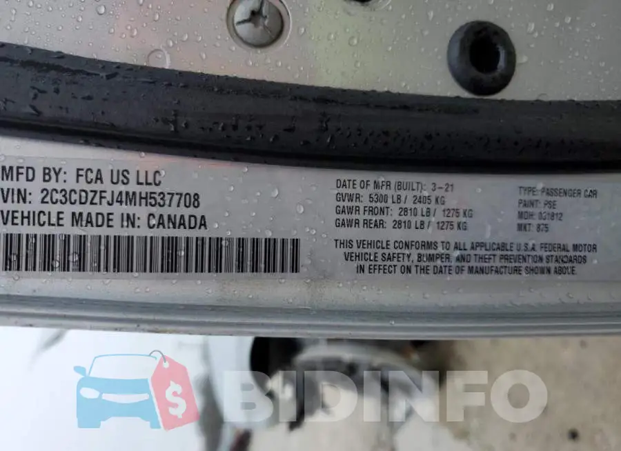 2C3CDZFJ4MH537708 Photo# 13