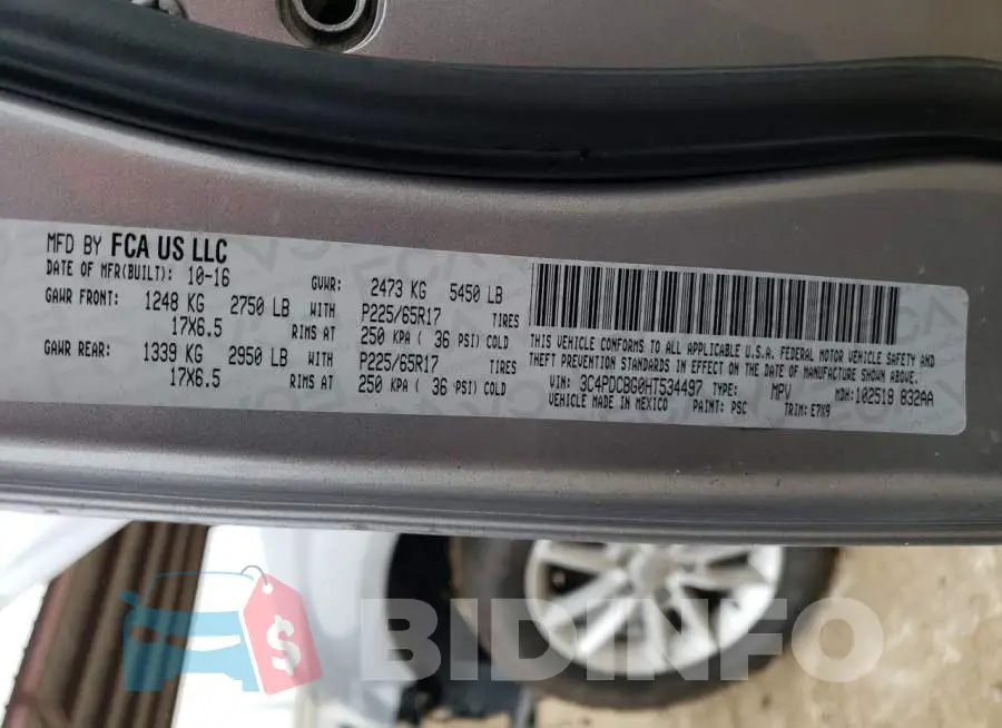 3C4PDCBG0HT534497 Photo# 14