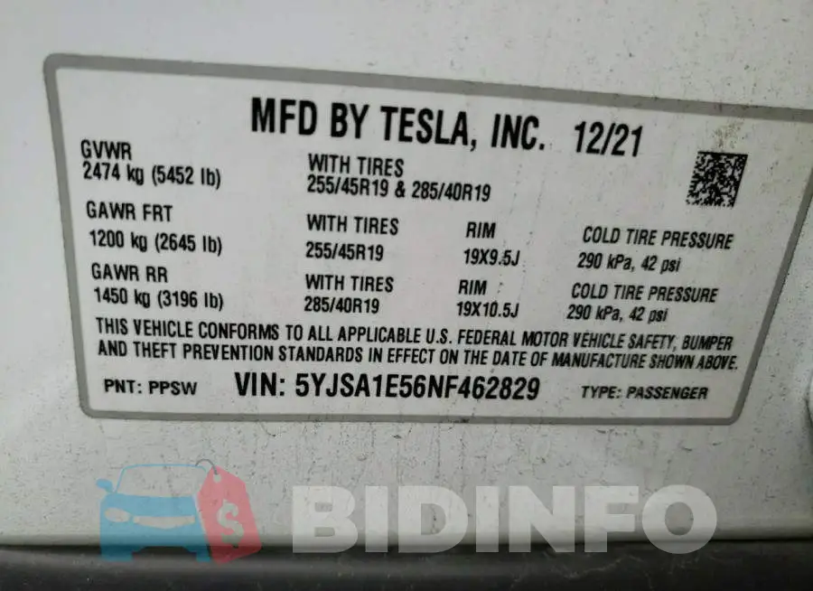 5YJSA1E56NF462829 Photo# 12