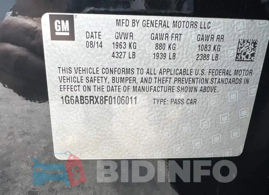 1G6AB5RX8F0106011 Photo# 12