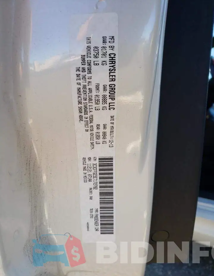 3C3CFFGE5ET172782 Photo# 12