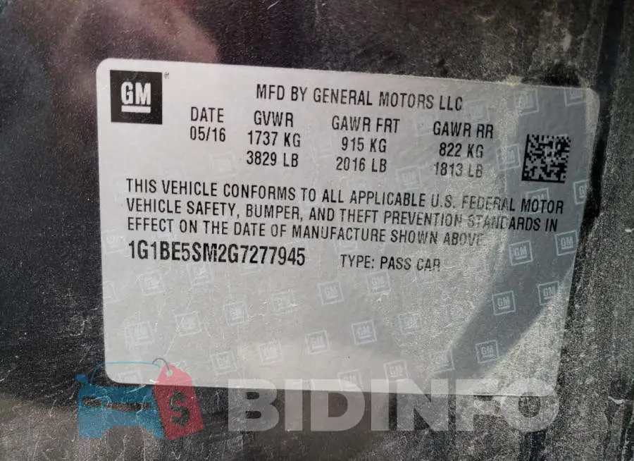 1G1BE5SM2G7277945 Photo# 13