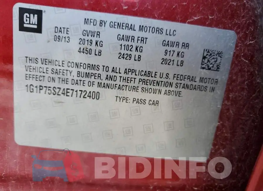 1G1P75SZ4E7172400 Photo# 12