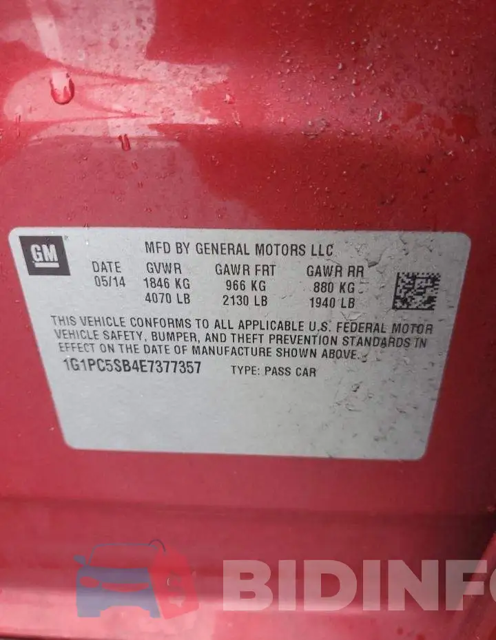 1G1PC5SB4E7377357 Photo# 12