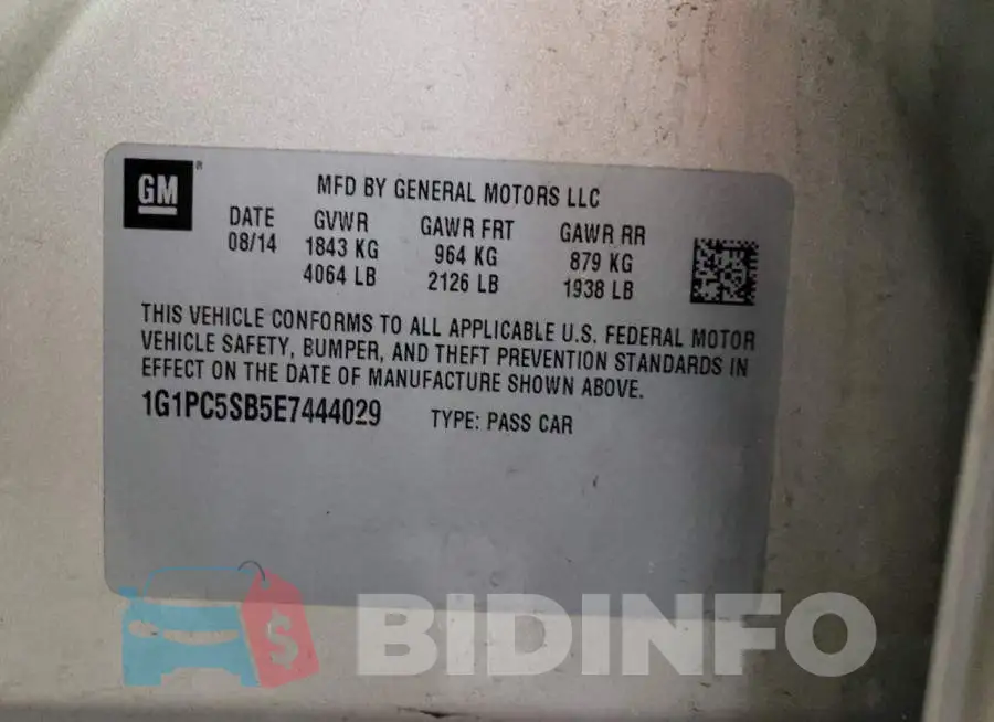 1G1PC5SB5E7444029 Photo# 12