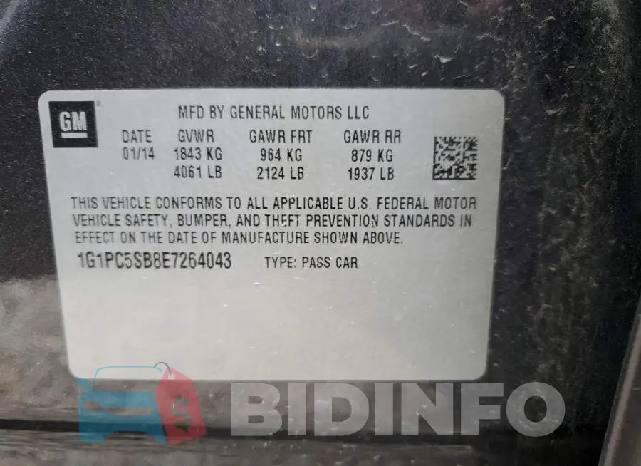1G1PC5SB8E7264043 Photo# 12