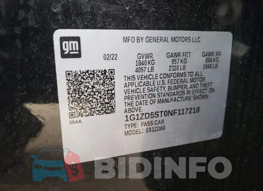 1G1ZD5ST0NF117218 Photo# 12