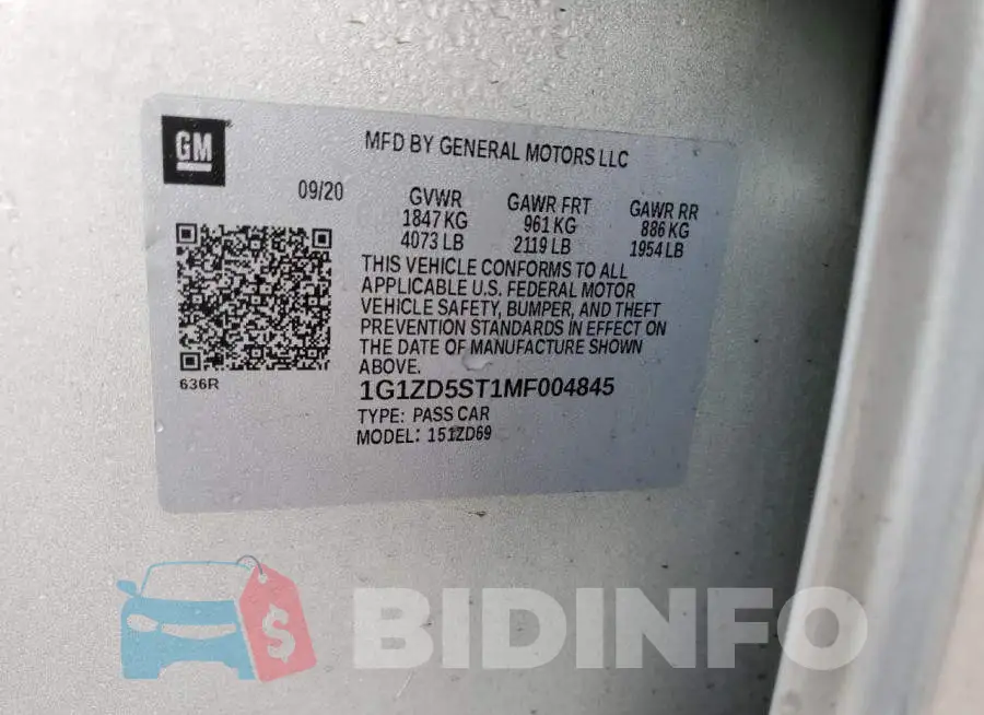 1G1ZD5ST1MF004845 Photo# 12