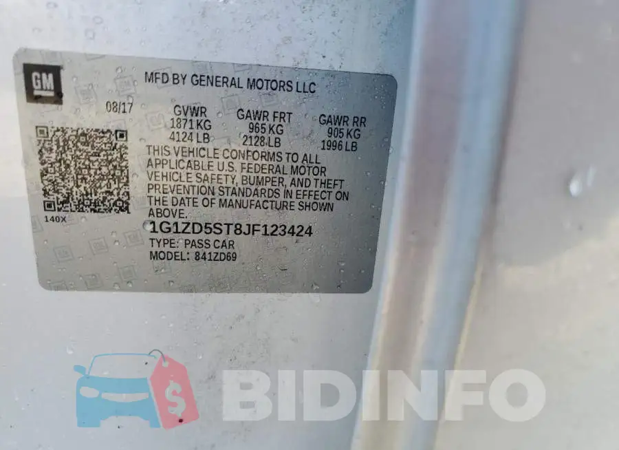 1G1ZD5ST8JF123424 Photo# 12