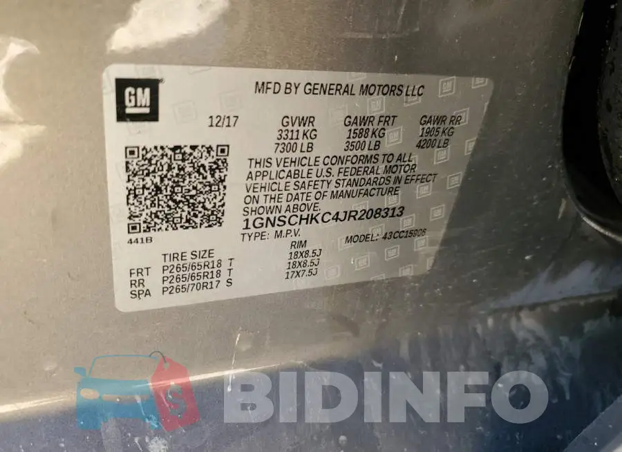 1GNSCHKC4JR208313 Photo# 13