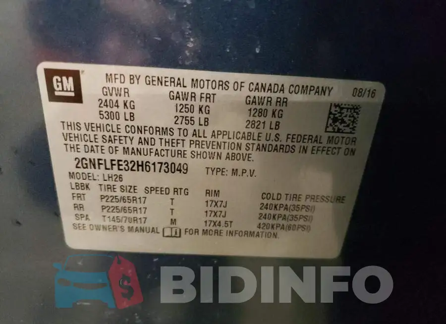 2GNFLFE32H6173049 Photo# 12