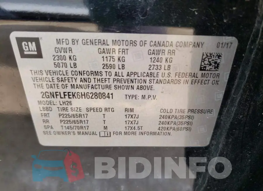 2GNFLFEK6H6280841 Photo# 10