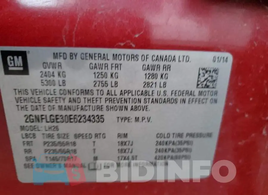 2GNFLGE30E6234335 Photo# 14