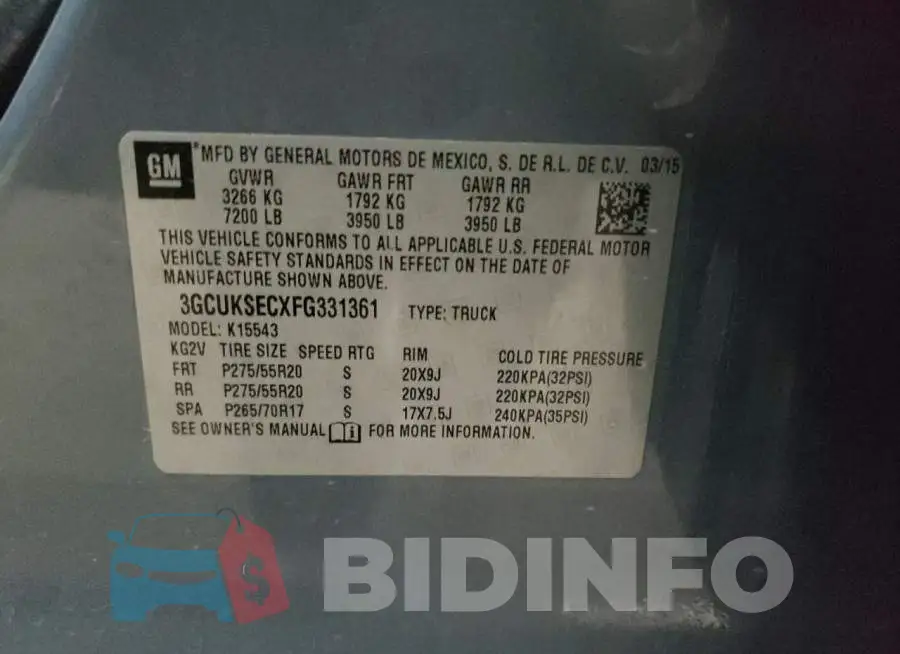 3GCUKSECXFG331361 Photo# 12