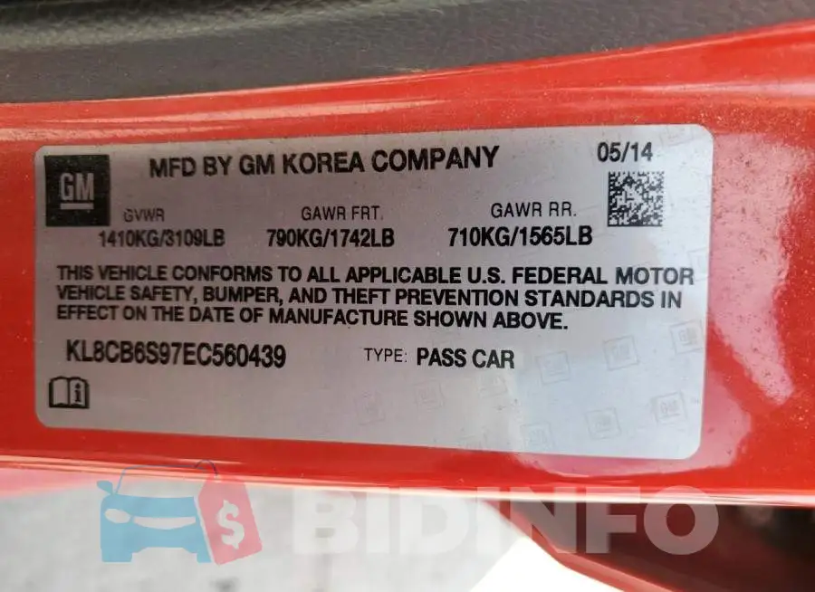 KL8CB6S97EC560439 Photo# 12