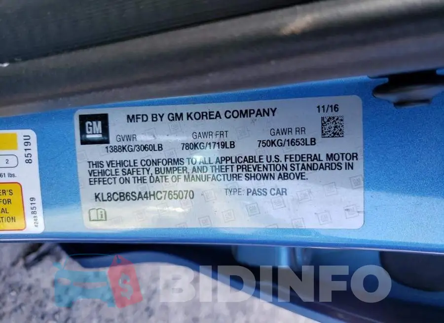 KL8CB6SA4HC765070 Photo# 12