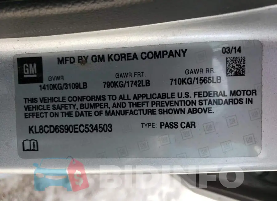 KL8CD6S90EC534503 Photo# 12