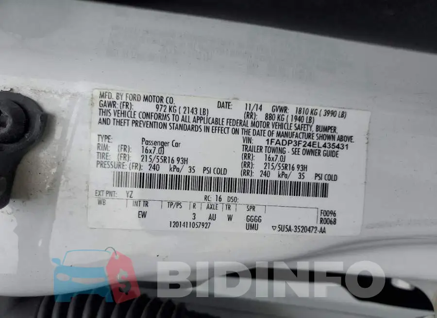 1FADP3F24EL435431 Photo# 12