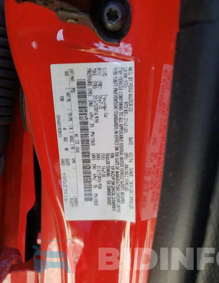 1FADP3K26GL338661 Photo# 12