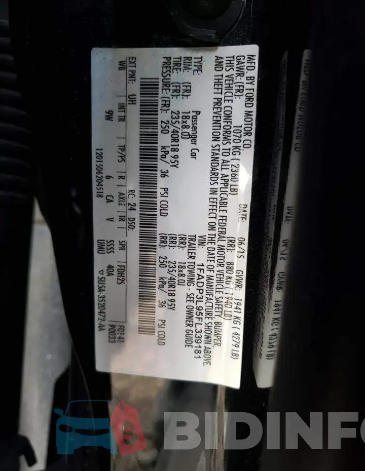 1FADP3L95FL339181 Photo# 12