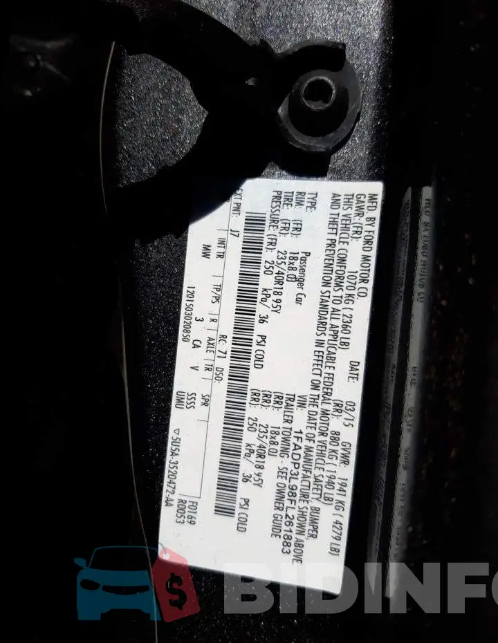 1FADP3L98FL261883 Photo# 10
