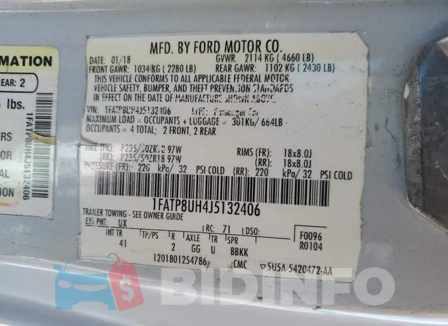 1FATP8UH4J5132406 Photo# 12