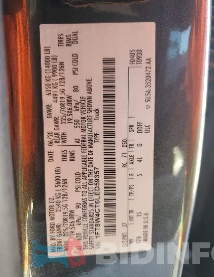 1FT8W4CT6LED59357 Photo# 13