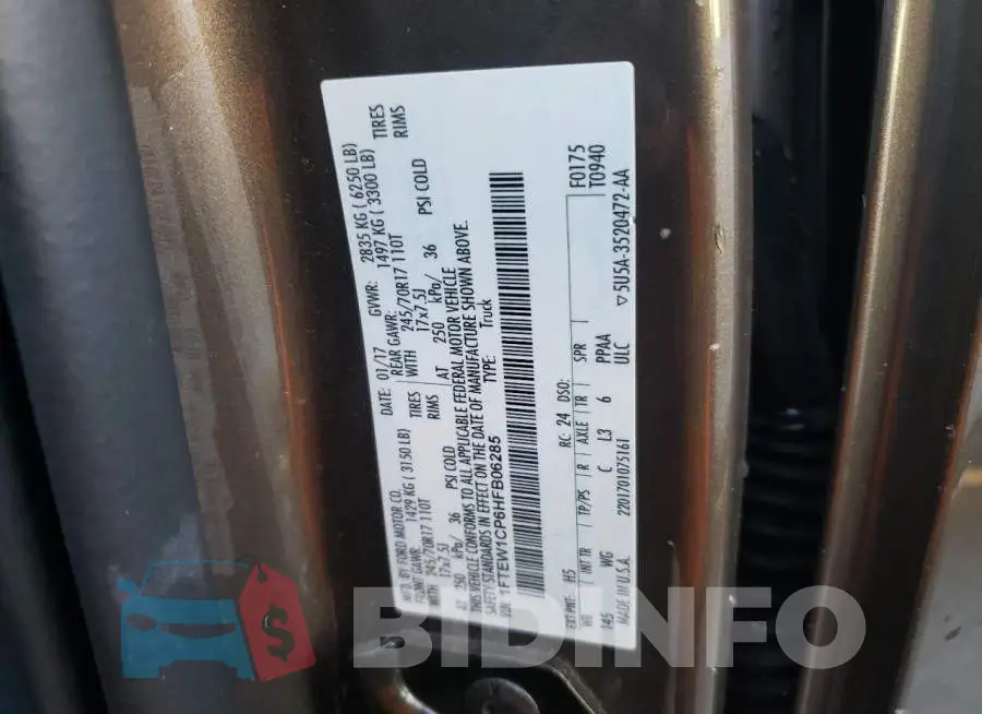 1FTEW1CP6HFB06285 Photo# 10