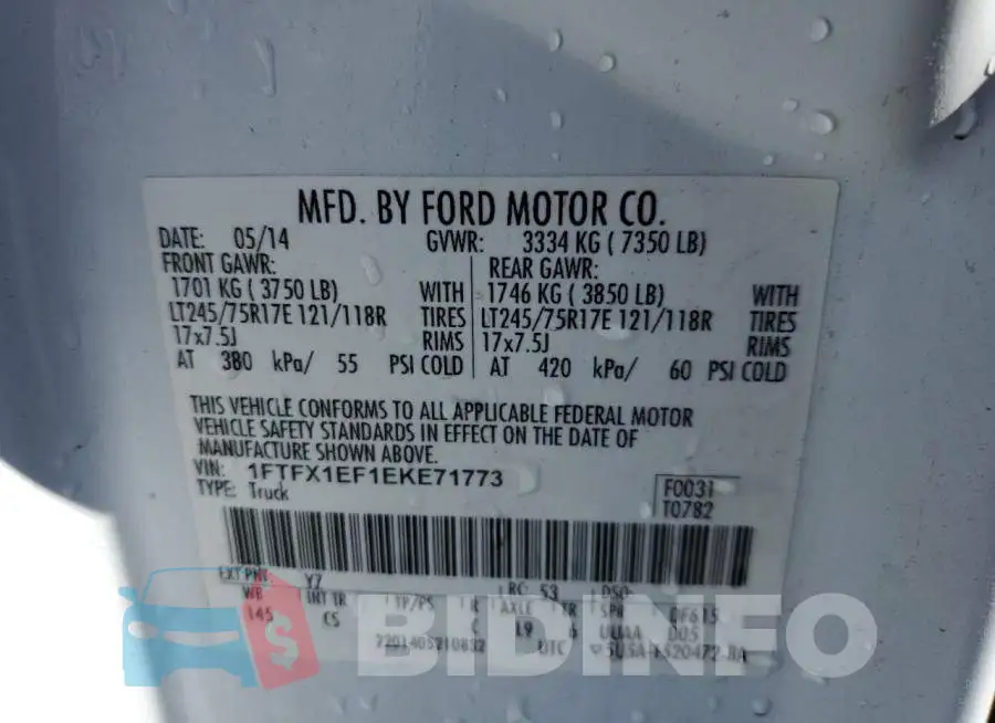 1FTFX1EF1EKE71773 Photo# 12