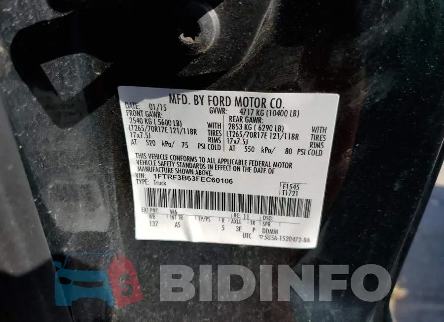 1FTRF3B63FEC60106 Photo# 13