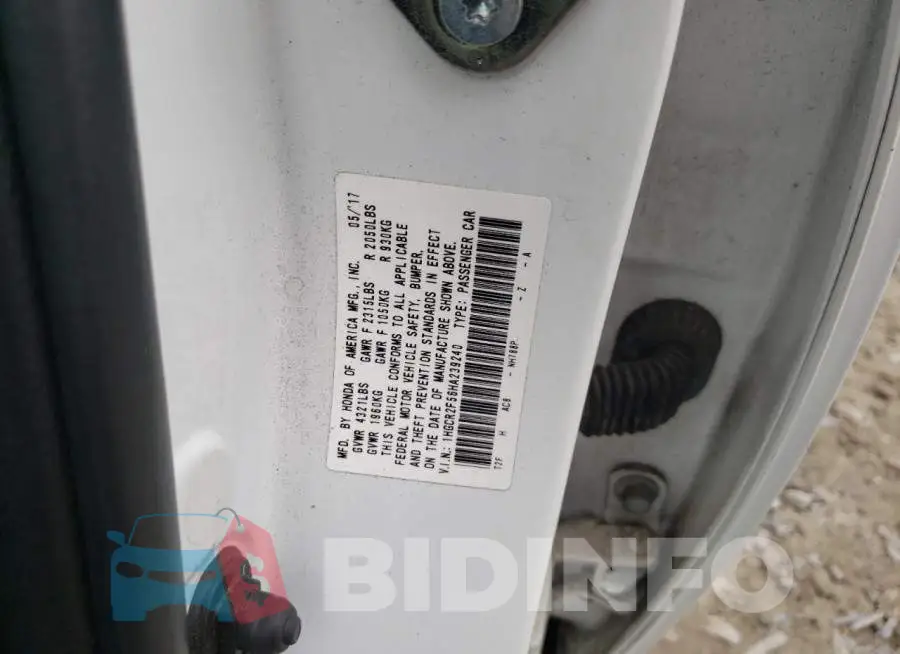 1HGCR2F56HA239240 Photo# 12