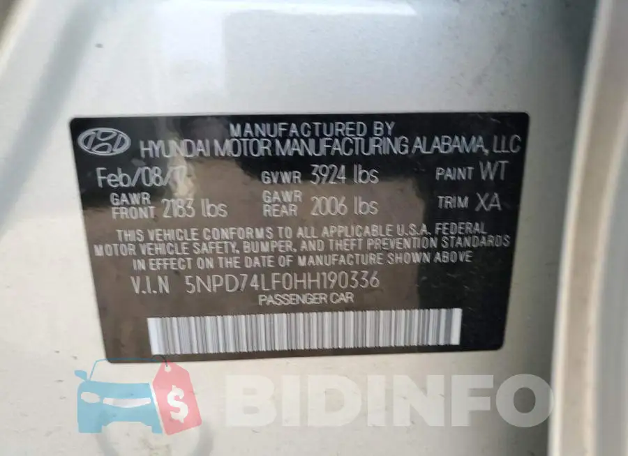 5NPD74LF0HH190336 Photo# 10