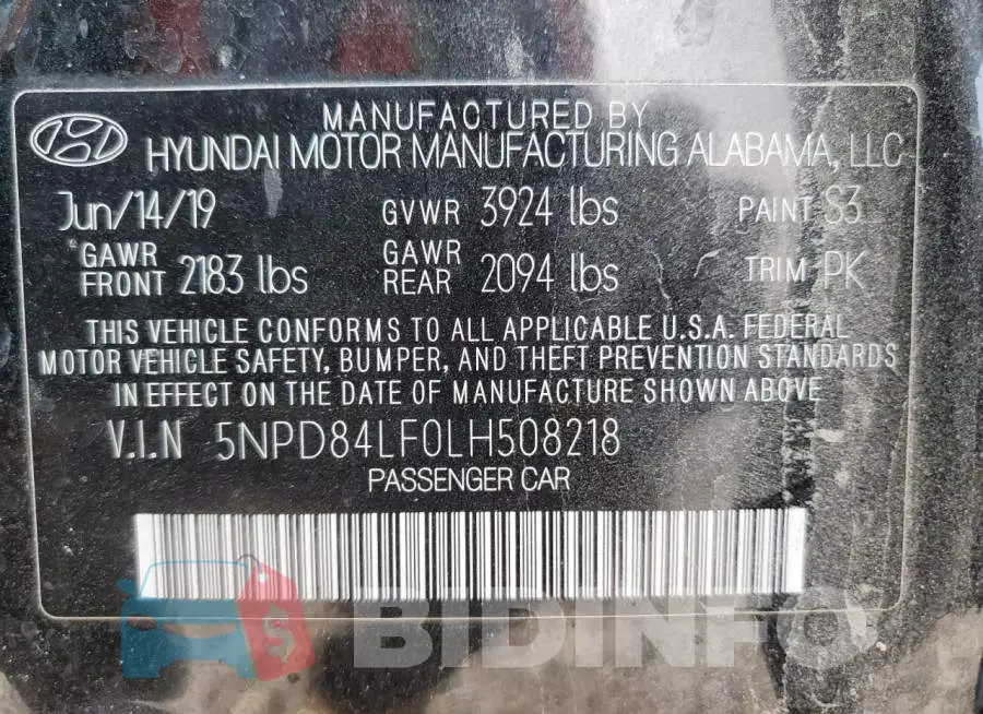 5NPD84LF0LH508218 Photo# 12