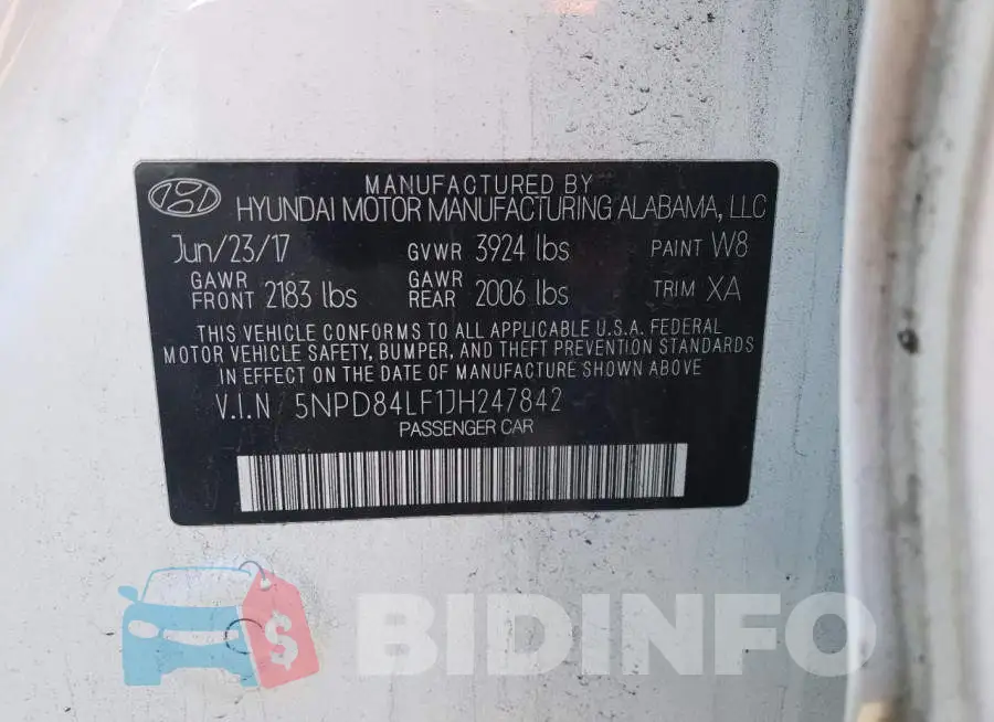5NPD84LF1JH247842 Photo# 12