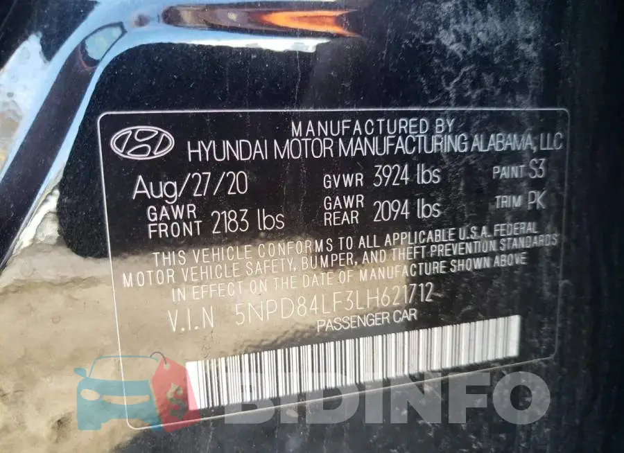 5NPD84LF3LH621712 Photo# 12