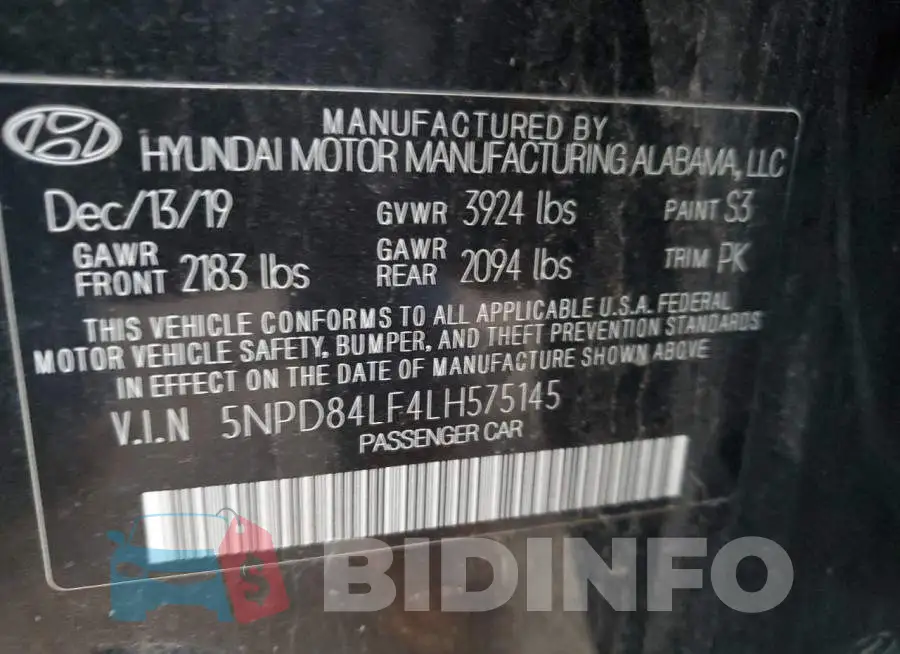 5NPD84LF4LH575145 Photo# 12