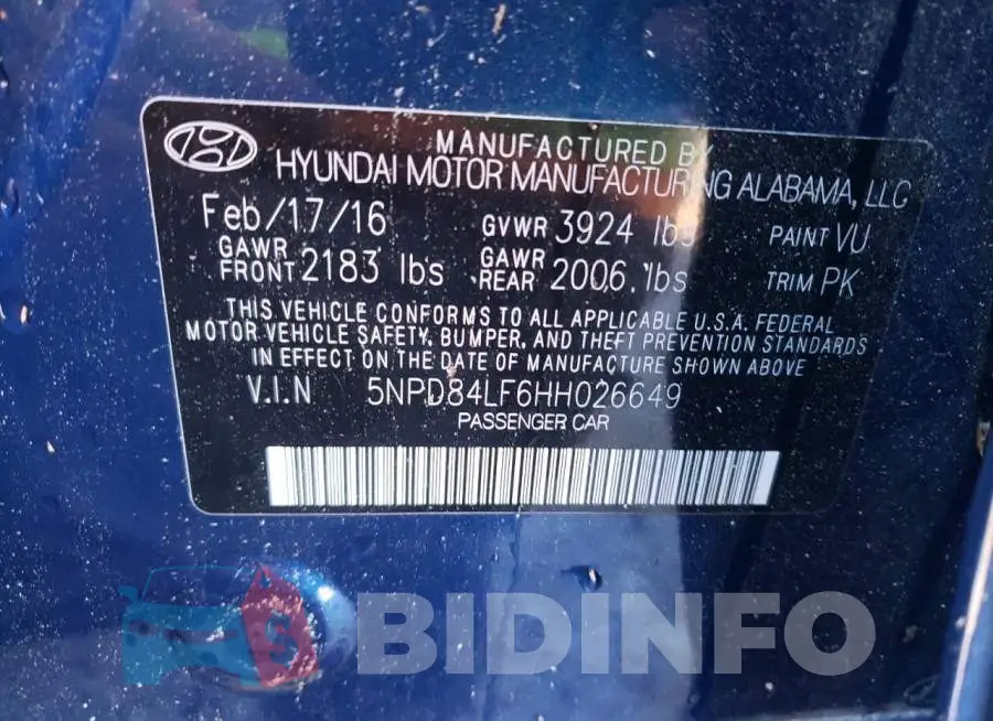 5NPD84LF6HH026649 Photo# 12