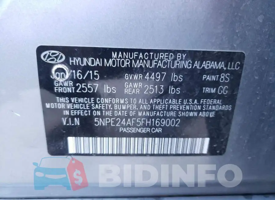 5NPE24AF5FH169002 Photo# 12
