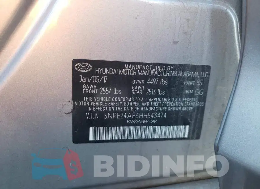5NPE24AF6HH543474 Photo# 12