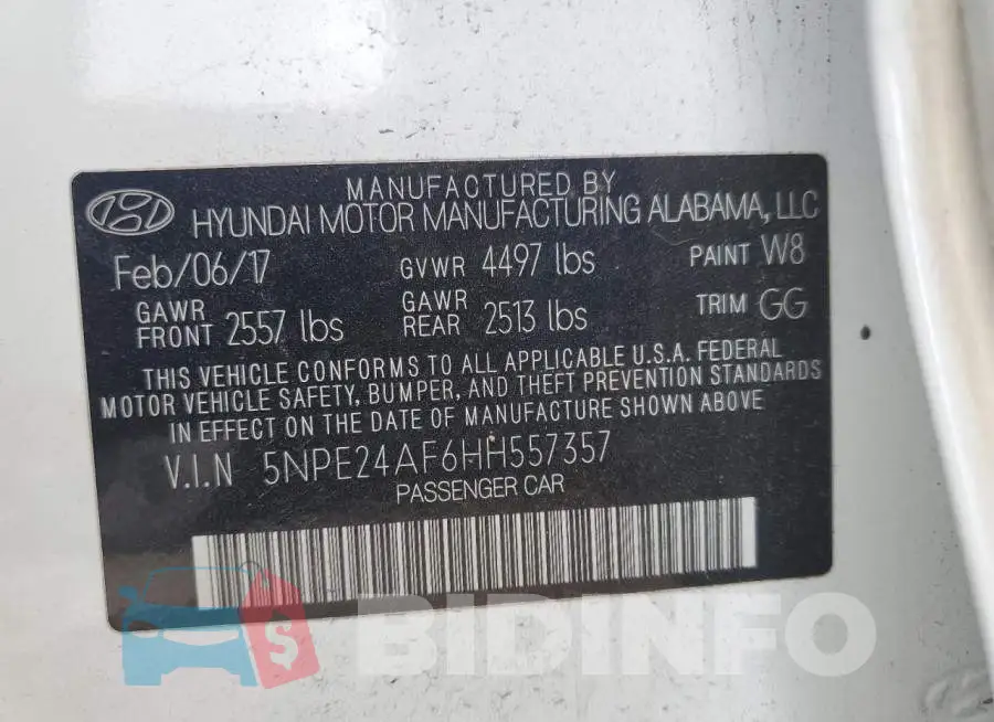 5NPE24AF6HH557357 Photo# 12
