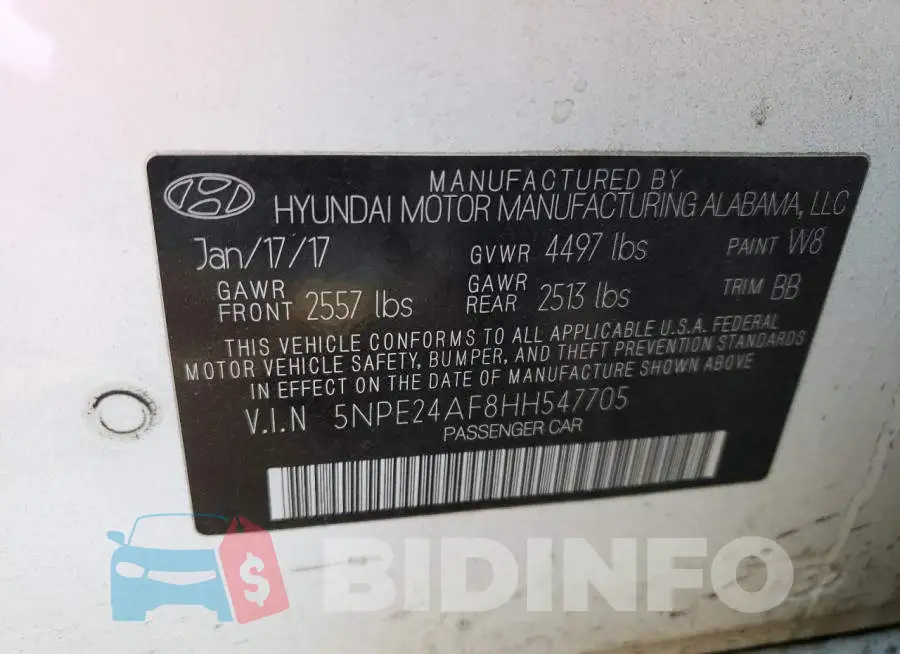 5NPE24AF8HH547705 Photo# 12