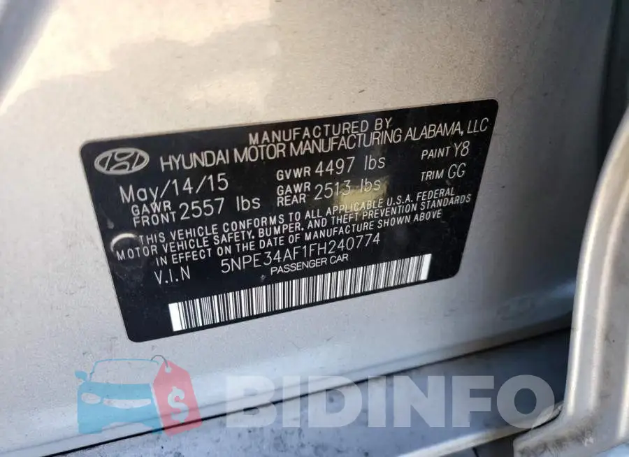 5NPE34AF1FH240774 Photo# 12