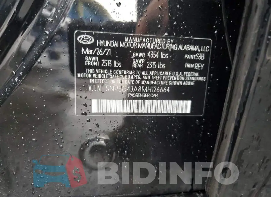 5NPEG4JA8MH126664 Photo# 12