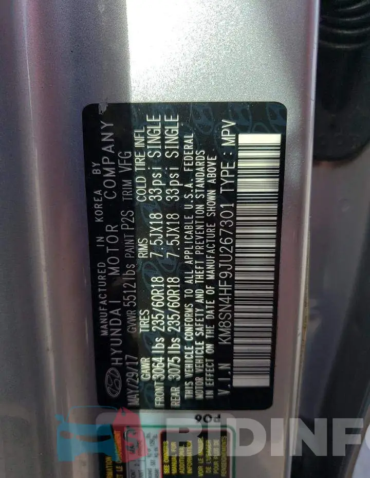 KM8SN4HF9JU267301 Photo# 13