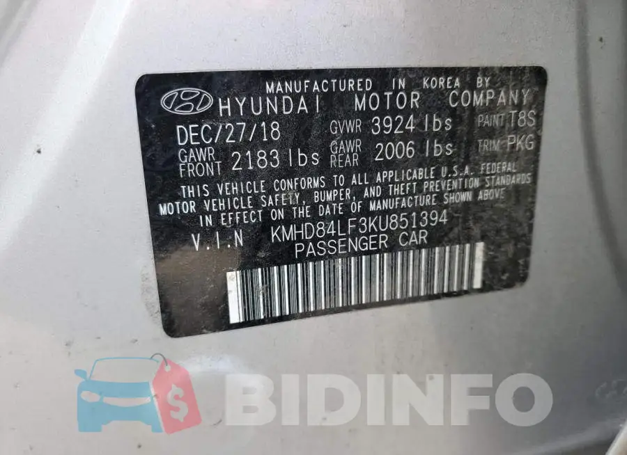KMHD84LF3KU851394 Photo# 12