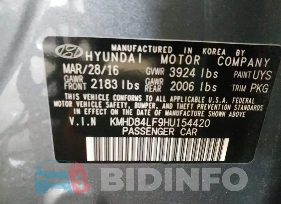 KMHD84LF9HU154420 Photo# 12