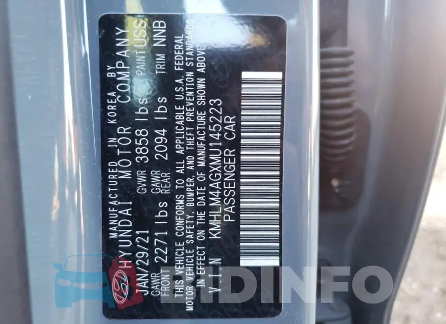 KMHLM4AGXMU145223 Photo# 13